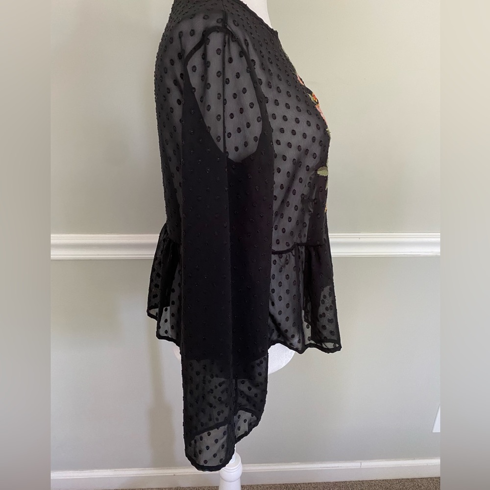 MOSSIMO Sheer Crochet Blouse - Picture 3 of 7